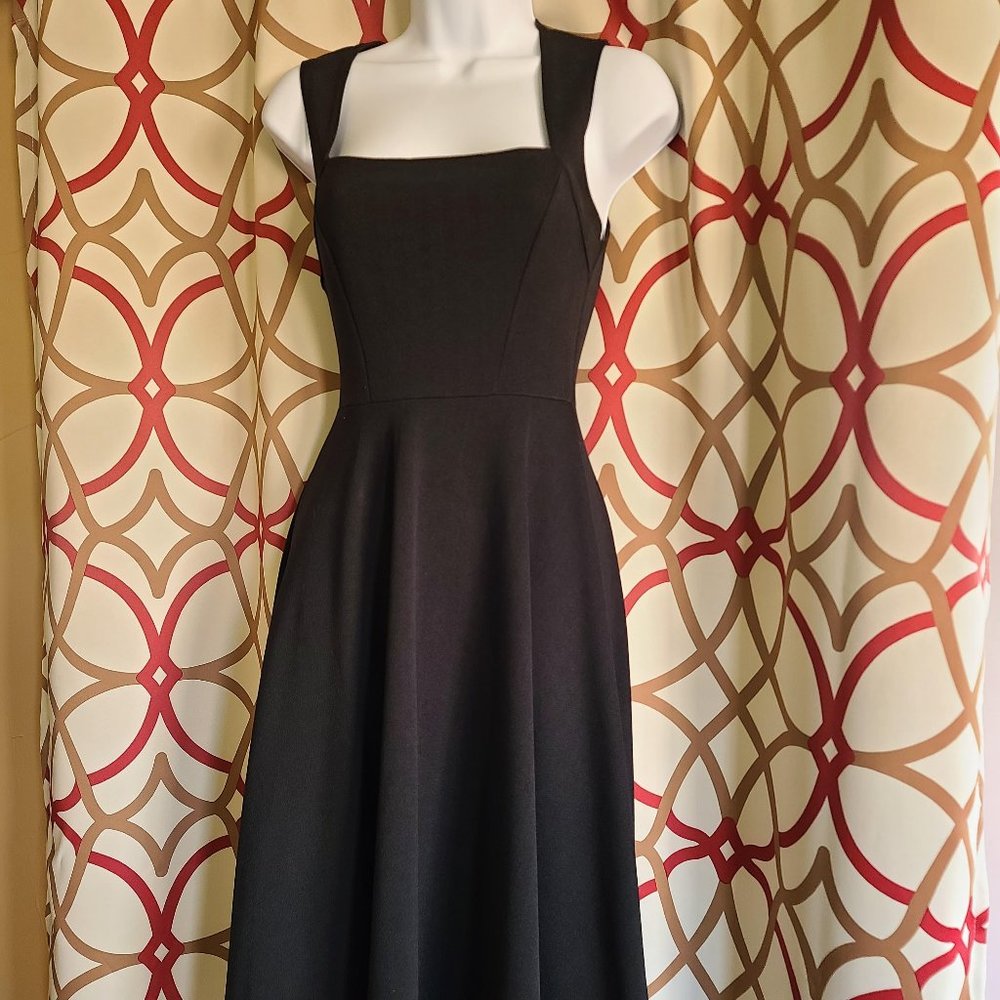 BooHoo Square Neck Midi Classic Dress